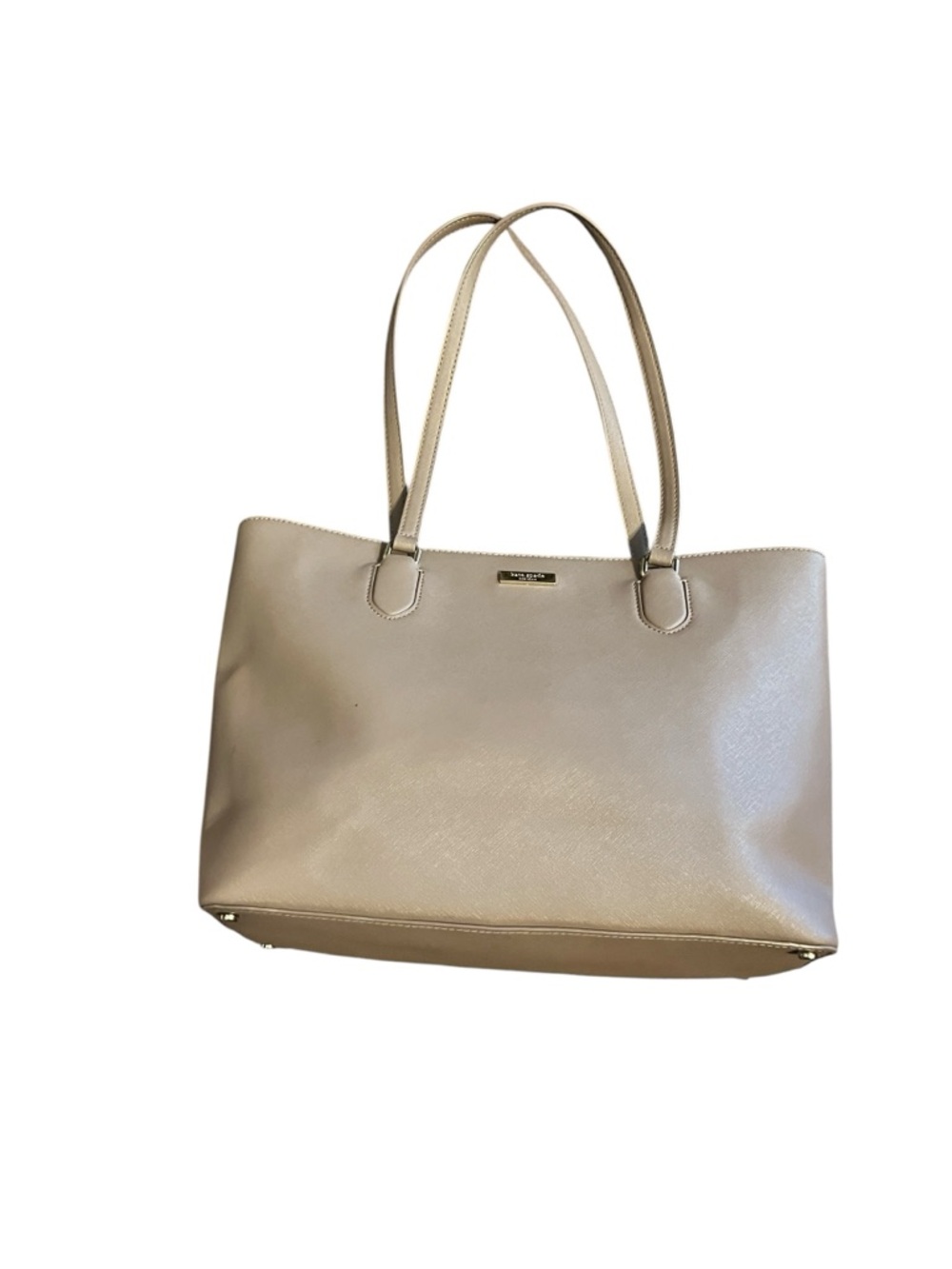 Kate Spade Dusty Pink Leather Tote Bag with Padded Interior Laptop Zipper Pocket